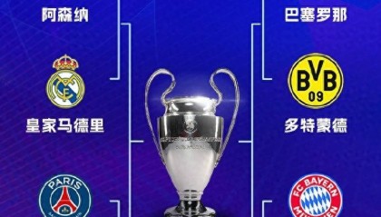随着皇马6-4马竞+阿森纳9-3，欧冠8强全出炉，具体对阵+时间如下
